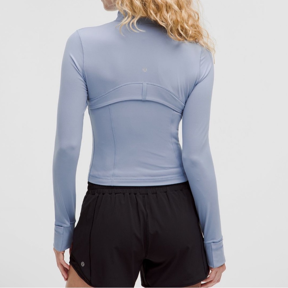 Lululemon Define Cropped Jacket Nulu Blue Willow Size 14 Sz 14 new - Picture 2 of 3